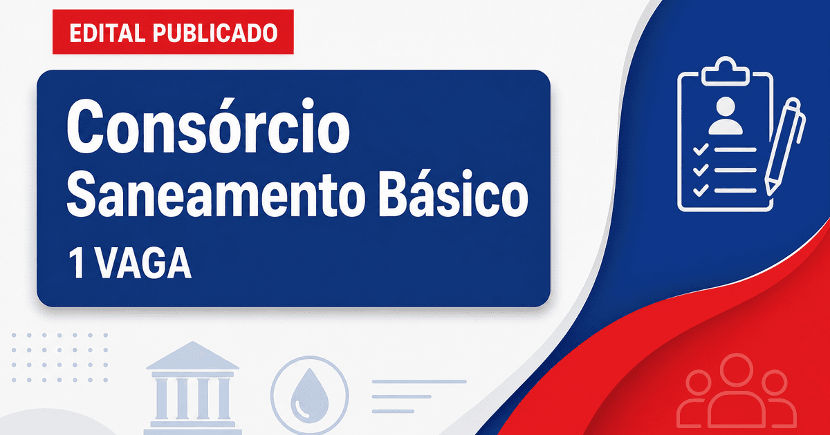 Consórcio Regional de Saneamento Básico retifica processo seletivo e oferece 1 vaga para engenheiro florestal - Consórcio Regional de Saneamento Básico