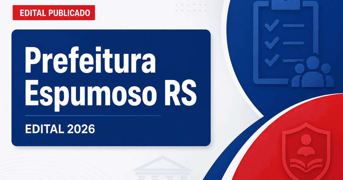 Prefeitura de Espumoso RS publica edital de processo seletivo para coordenador do CRAS - Prefeitura de Espumoso