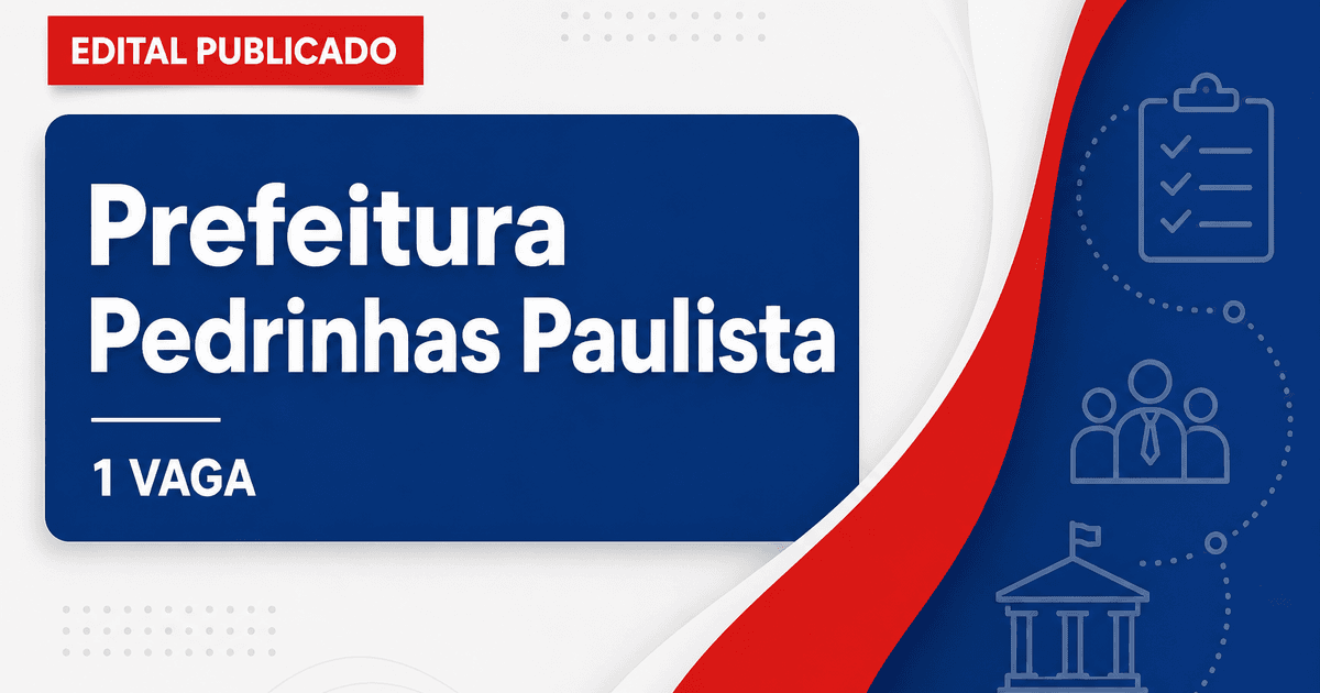 Prefeitura de Pedrinhas Paulista SP publica concurso para motorista com 1 vaga - Prefeitura de Pedrinhas Paulista