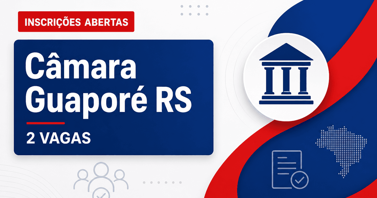 Câmara Municipal de Guaporé RS abre concurso com 2 vagas de nível médio - Câmara Municipal de Guaporé