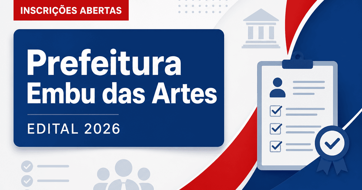 Prefeitura de Embu das Artes - SP abre seleção com vagas para Médicos - Prefeitura de Embu das Artes
