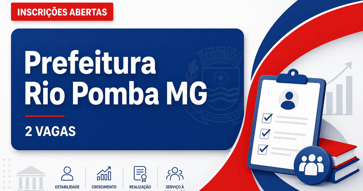 Prefeitura de Rio Pomba: Prefeitura de Rio Pomba - MG abre seleção para Médico Psiquiatra e Médico Veterinário - Prefeitura de Rio Pomba