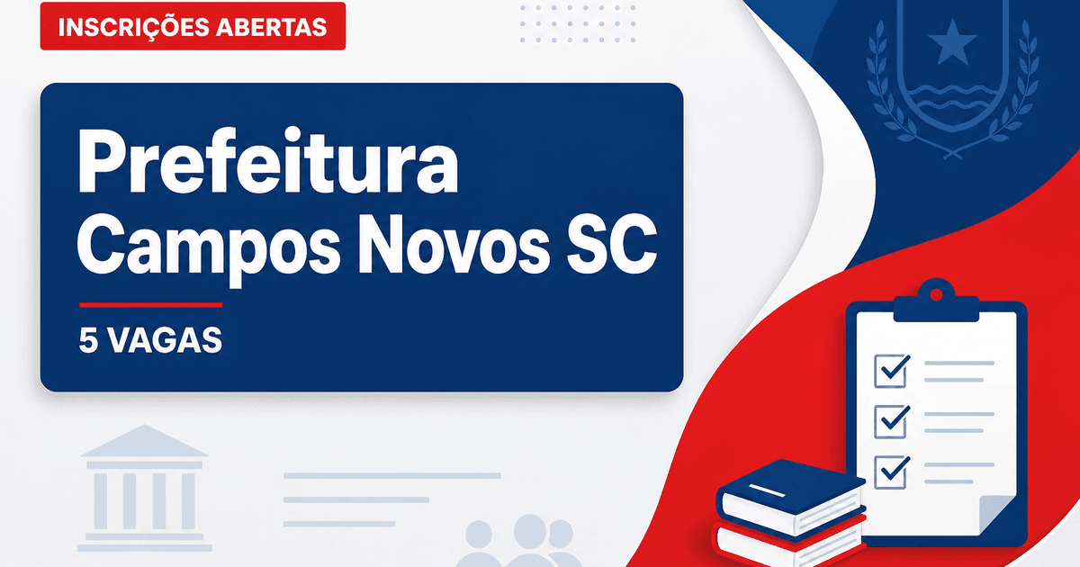 Secretaria Municipal de Educação e Cultura de Campos Novos abre concurso com 5 vagas para professores - Secretaria Municipal de Educação e Cultura de Campos Novos