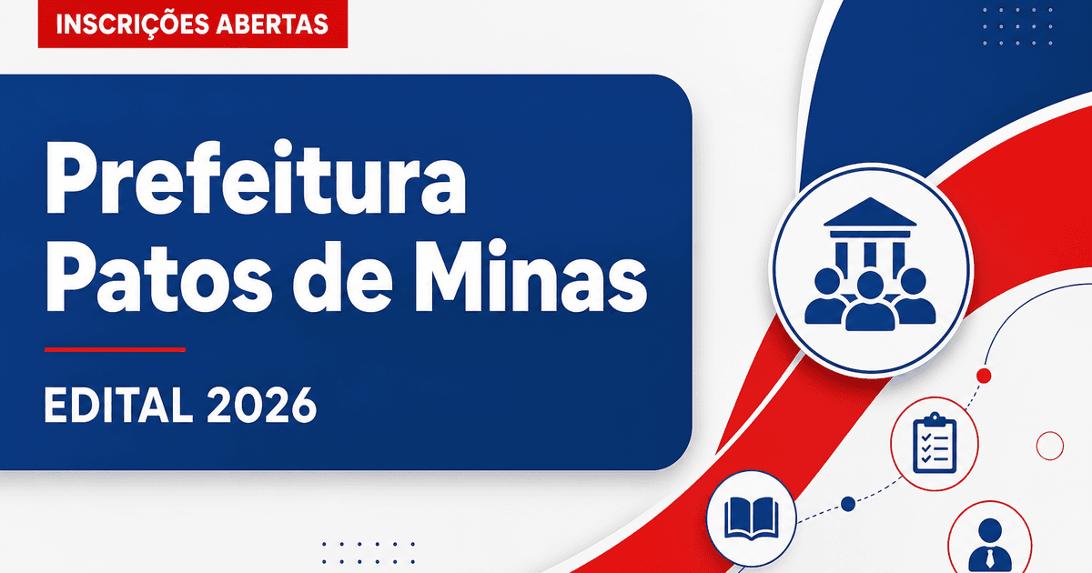 Prefeitura de Patos de Minas - MG abre processo seletivo para professores de Geografia e Ciências - Prefeitura de Patos de Minas