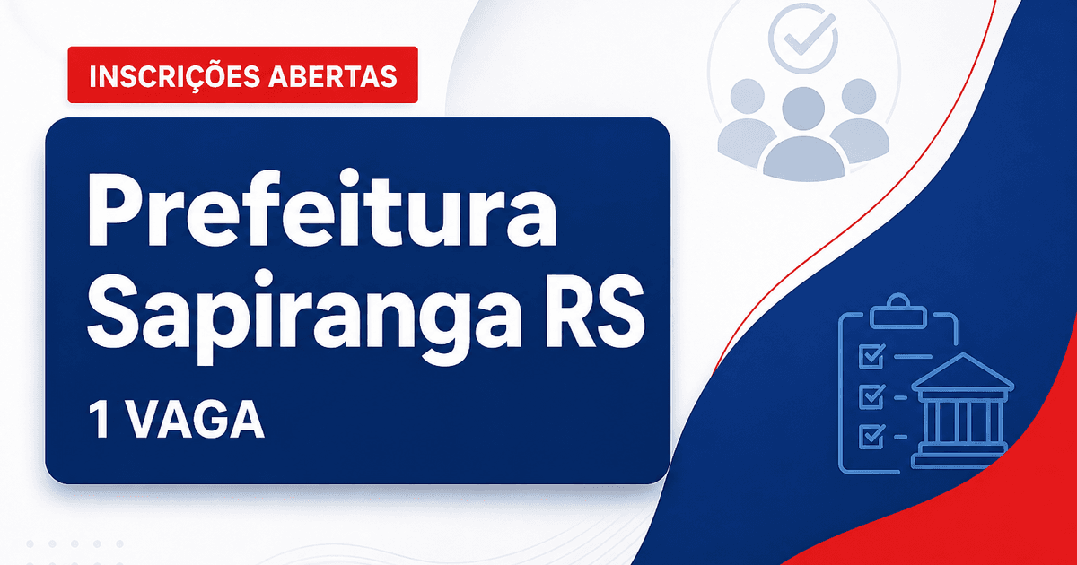 Prefeitura de Sapiranga: Prefeitura de Sapiranga - RS abre seleção para Nutricionista - Prefeitura de Sapiranga