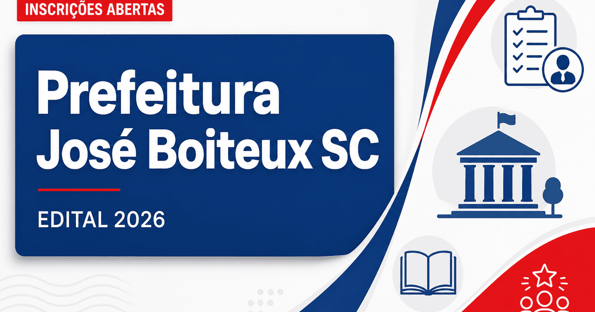 Prefeitura de José Boiteux SC abre concurso para servente merendeira - Prefeitura de José Boiteux