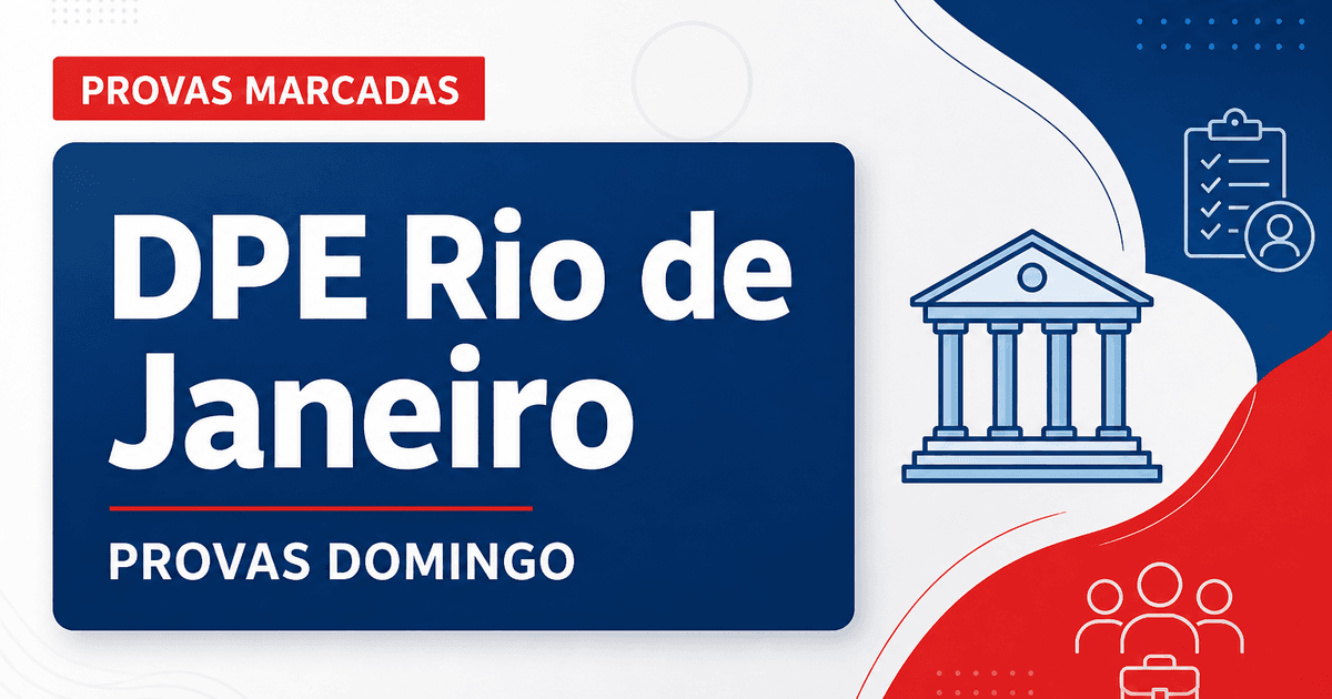 Concurso DPE RJ: saem locais das provas de domingo, 30 - Defensoria Pública do Estado do Rio de Janeiro