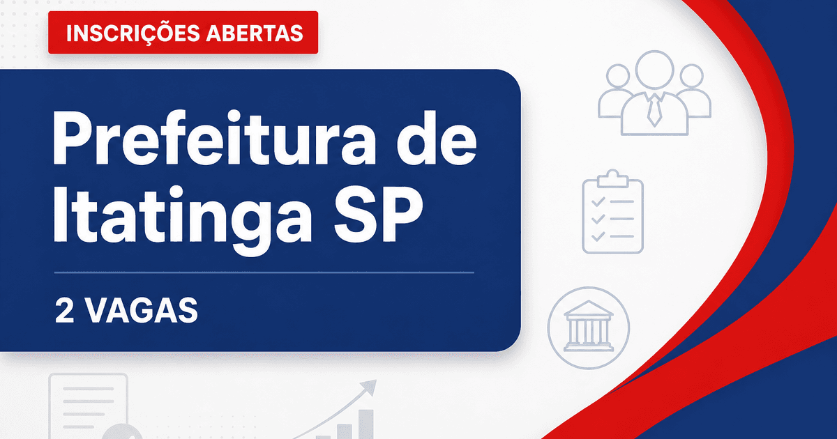 Prefeitura de Itatinga SP abre concurso para guarda civil municipal com 2 vagas - Prefeitura de Itatinga