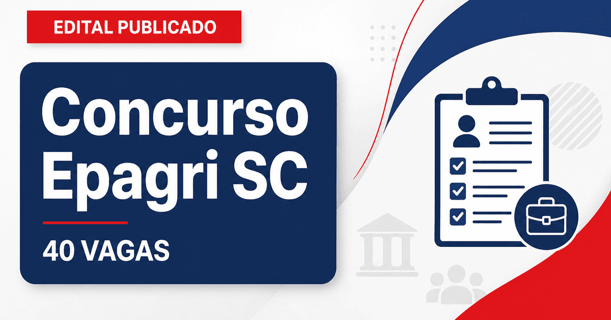 Concurso da Epagri SC: edital oferece quase 40 vagas e salários acima de R$ 16 mil - Empresa de Pesquisa Agropecuária e Extensão Rural de Santa Catarina