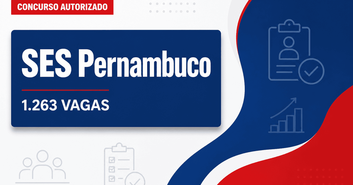 Concurso SES PE: formada comissão para 1.263 vagas - Secretaria de Saúde do Estado de Pernambuco