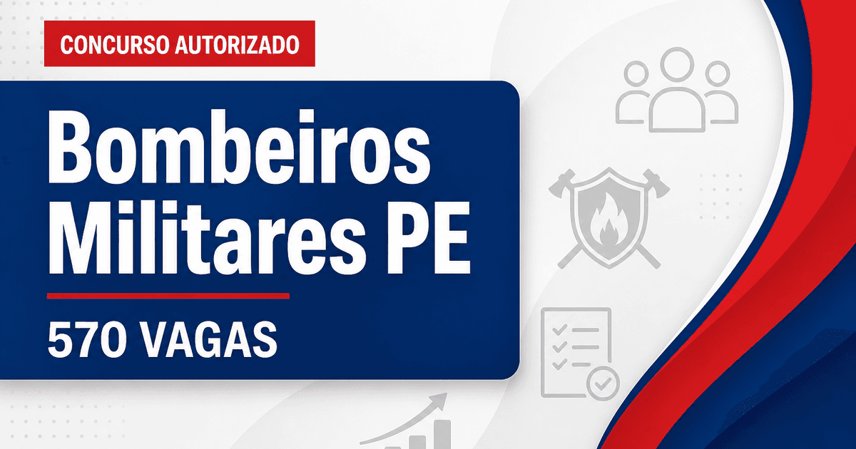 Concurso Bombeiros PE: seleção para 570 vagas tem comissões organizadoras formadas - Corpo de Bombeiros Militar de Pernambuco