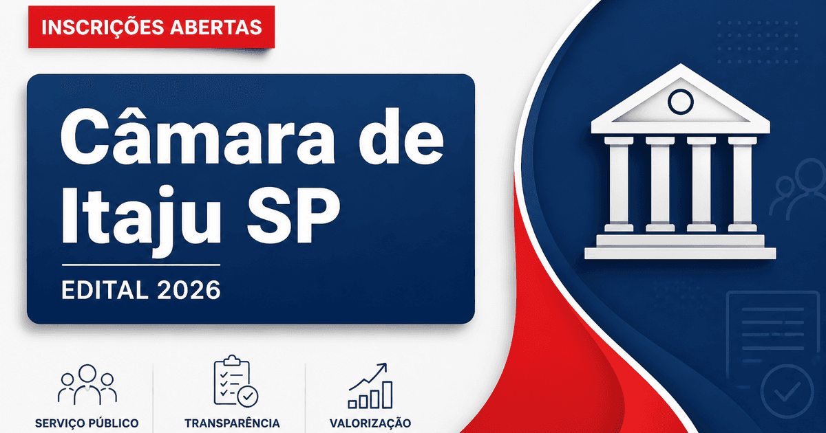 Câmara de Itaju - SP abre concurso público para Agente Administrativo - Câmara Municipal de Itaju