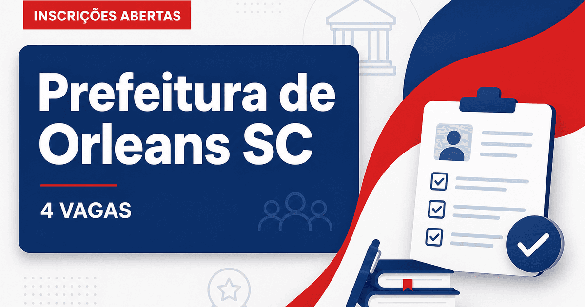 Prefeitura de Orleans SC abre processo seletivo para profissionais da Saúde com 4 vagas - Prefeitura de Orleans