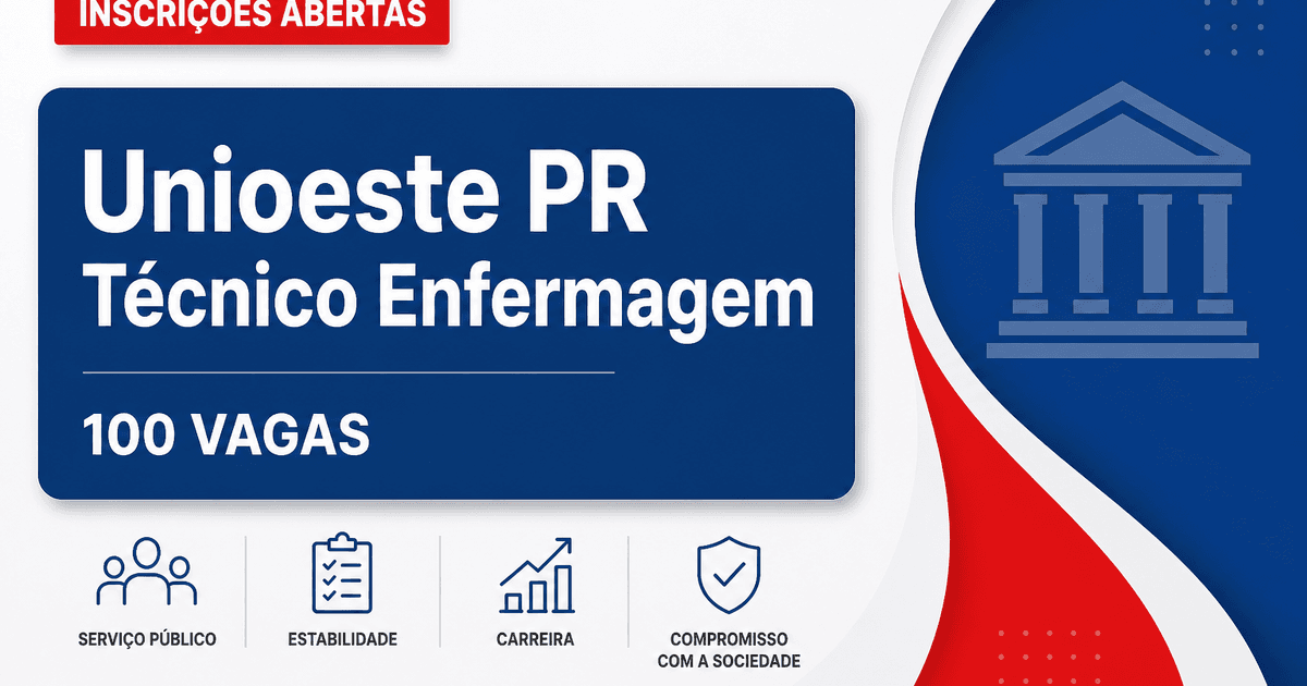 Universidade Estadual do Oeste do Paraná abre concurso para 100 vagas de técnico de enfermagem - Universidade Estadual do Oeste do Paraná