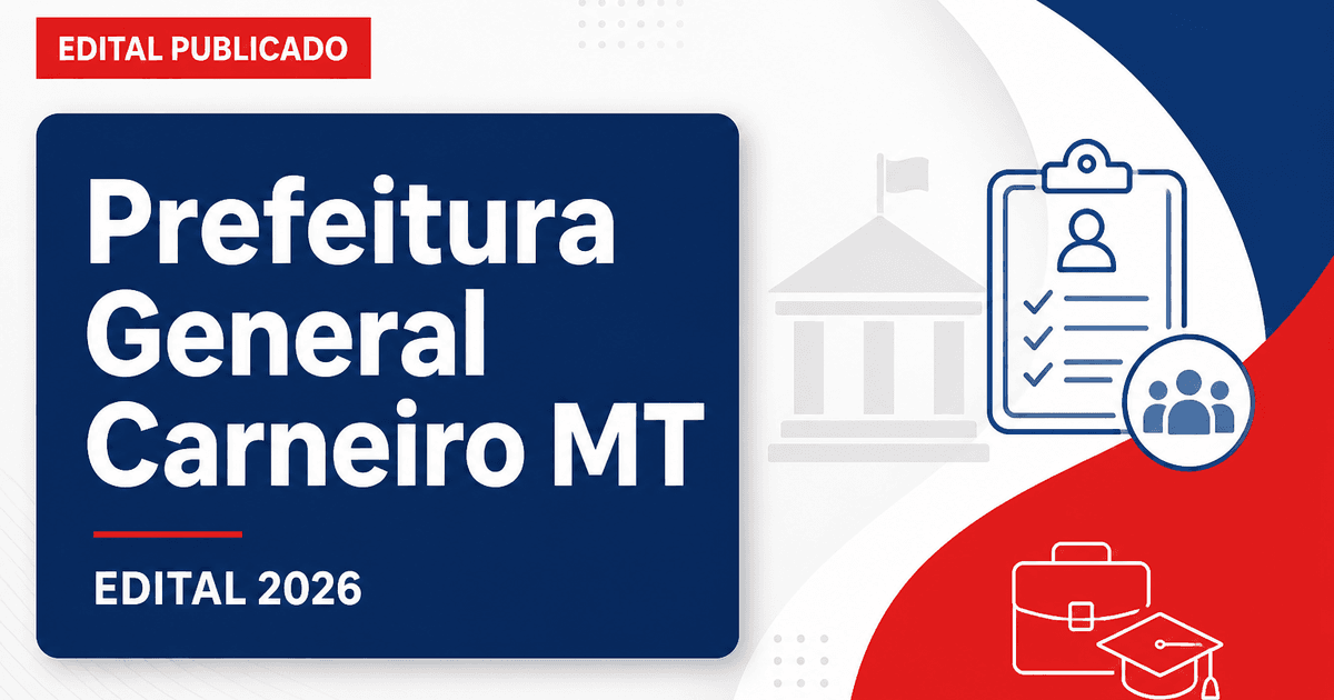 Prefeitura Municipal de General Carneiro MT abre processo seletivo para oficineiros do Programa Escola em Tempo Integral - Prefeitura Municipal de General Carneiro