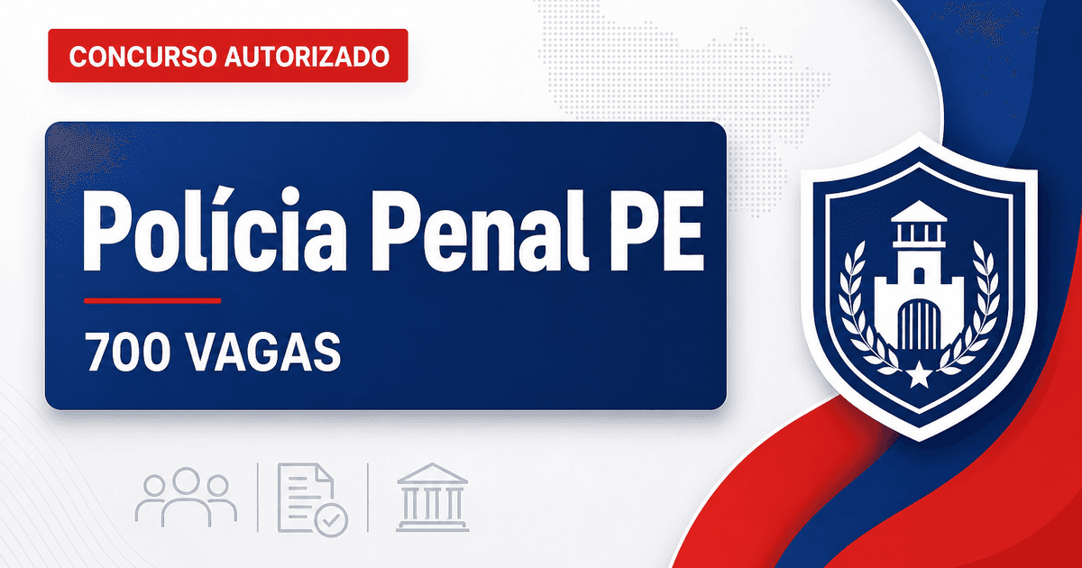 Concurso Penal PE tem comissão formada para edital de 700 vagas - Polícia Penal de Pernambuco