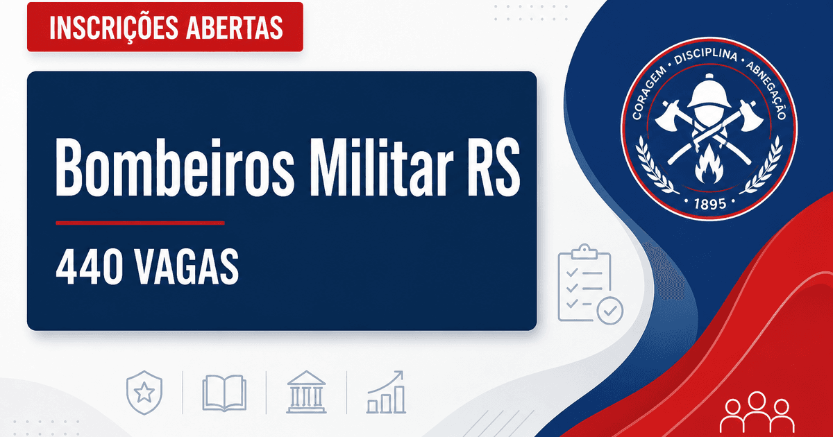 Processo seletivo Bombeiros RS abre 440 vagas para nível fundamental - Corpo de Bombeiros Militar do Rio Grande do Sul