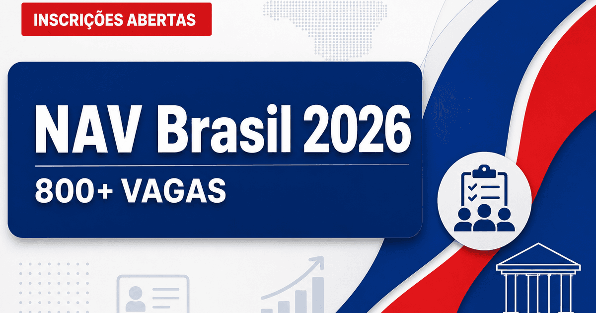 Concurso da NAV Brasil: últimas horas de inscrição para mais de 800 vagas - da NAV Brasil: últimas horas de inscriçãora mais de 800 vagas