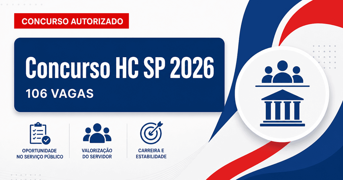 Novo concurso HC SP é autorizado para 106 vagas para cargos de níveis médio e superior - Hospital das Clínicas da Faculdade de Medicina da Universidade de São Paulo