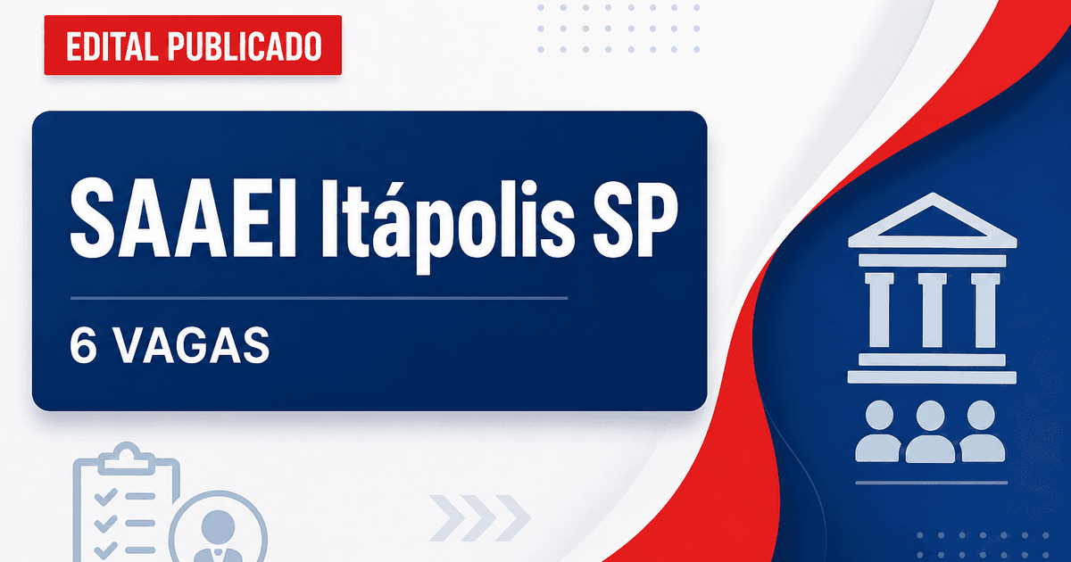 SAAEI - Serviço Autônomo de Água e Esgoto de Itápolis: SAAEI de Itápolis - SP retifica edital do concurso público com va - Serviço Autônomo de Água e Esgoto de Itápolis