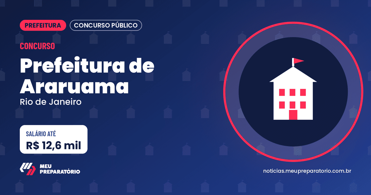 Como se preparar para o concurso da Prefeitura de Araruama (RJ) antes do edital. Arte: Meu Preparatório