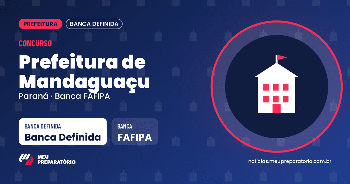 Concurso da Prefeitura de Mandaguaçu (PR). Arte: Meu Preparatório