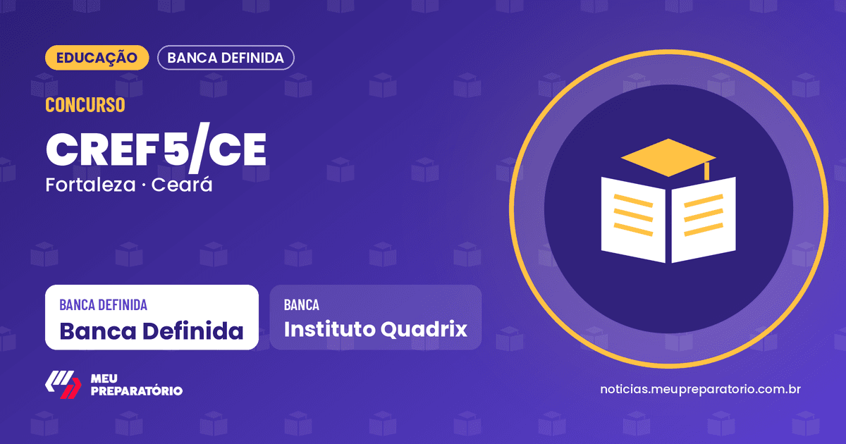 Concurso CREF5/CE (CE). Arte: Meu Preparatório