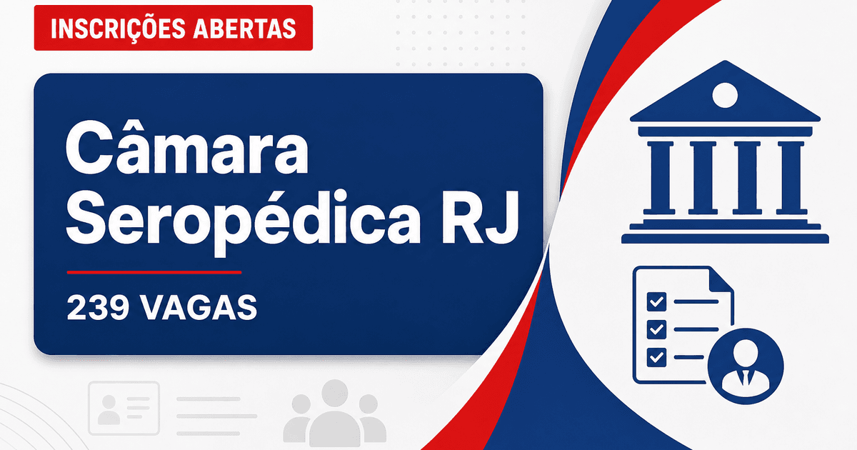 Concurso da Câmara de Seropédica RJ encerra hoje inscrição para 239 vagas - Câmara de Seropédica