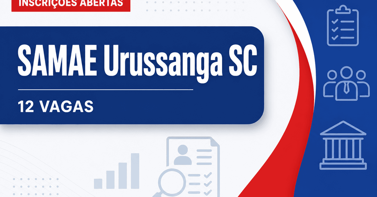 SAMAE - Serviço Autônomo Municipal de Água e Esgoto de Urussanga: SAMAE de Urussanga - SC abre concurso com 12 vagas e c - Serviço Autônomo Municipal de Água e Esgoto de Urussanga
