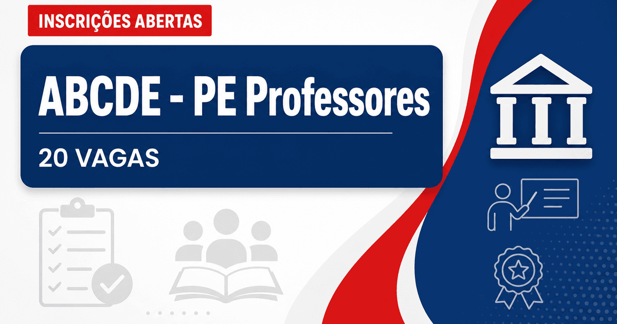 ABCDE - Autarquia Belemita de Cultura, Desportos e Educação: ABCDE - PE abre processo seletivo com vagas para professore - Autarquia Belemita de Cultura, Desportos e Educação