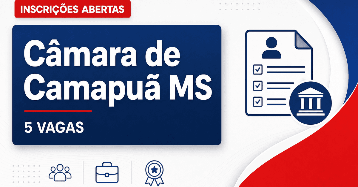 Câmara de Camapuã: Câmara de Camapuã - MS abre concurso público com salários de até R$ 4 mil - Câmara de Camapuã