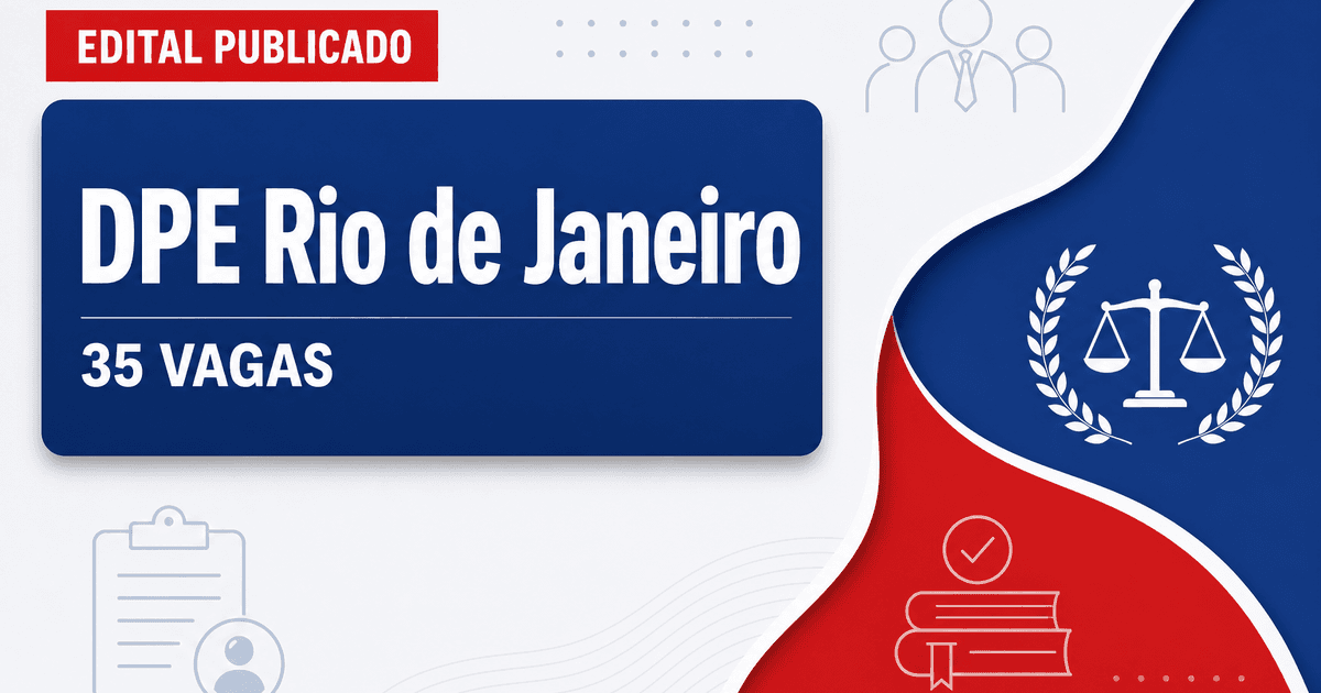 Concurso da DPE RJ: novo edital para defensor oferece 35 vagas e ganhos de R$ 34 mil - Defensoria Pública do Estado do Rio de Janeiro