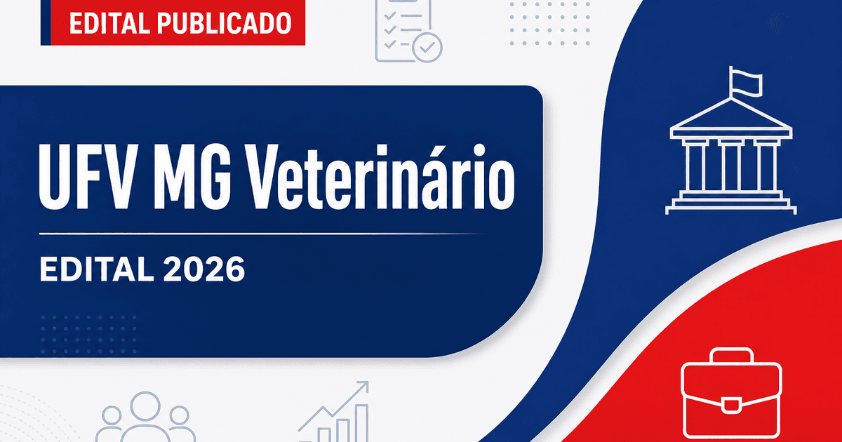 UFV - MG abre concurso para o cargo de Médico Veterinário - Universidade Federal de Viçosa