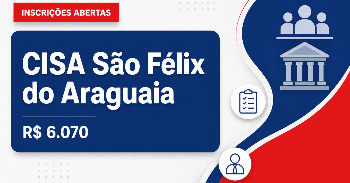 CISA de São Félix do Araguaia - MT abre processo seletivo com salários de até R$ 6.070,47 - CISA de São Félix do Araguaia