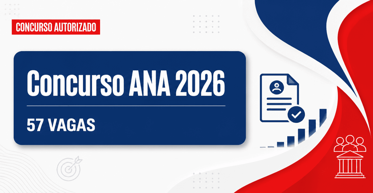 ANA solicita autorização para concurso com 57 vagas; MGI avalia pedido - ANA solicita autorizaçãora com 57 vagas; MGI avalia pedido