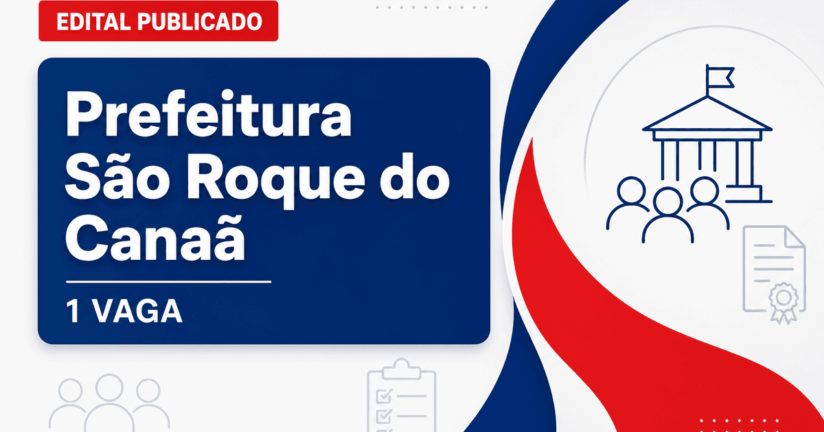 Prefeitura de São Roque do Canaã ES abre processo seletivo com 1 vaga - Prefeitura de São Roque do Canaã