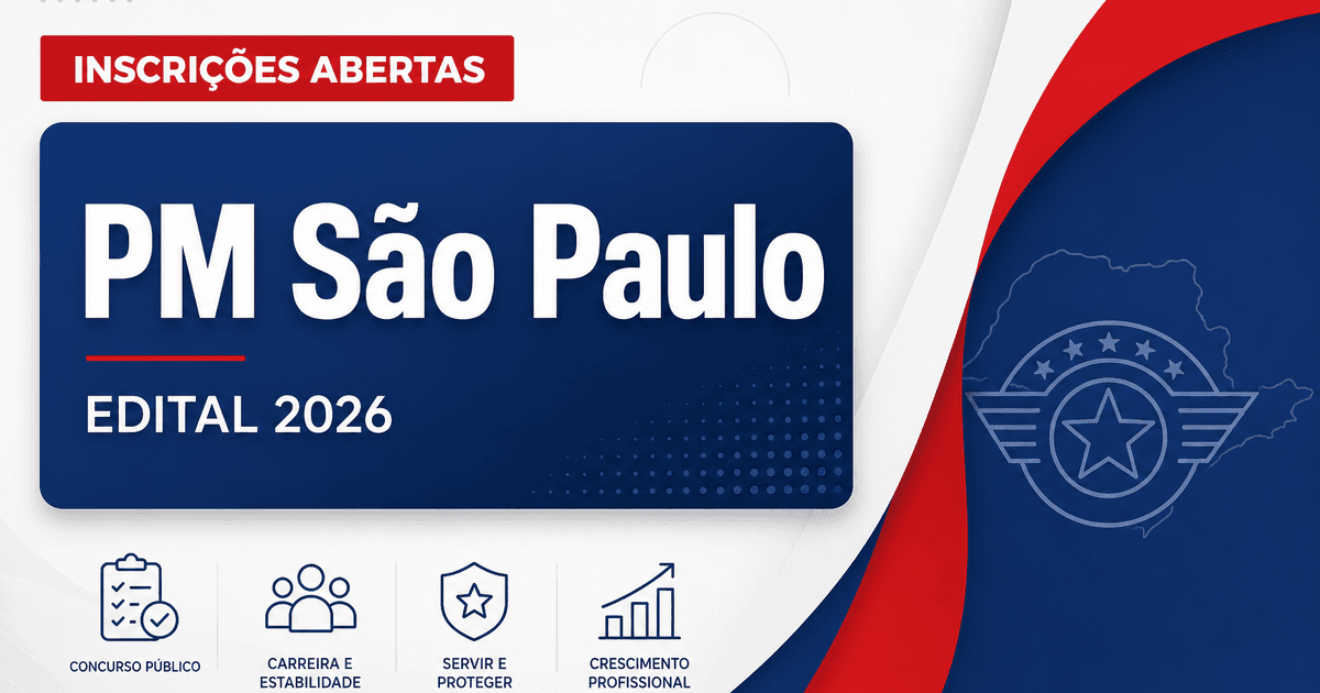 Concurso PM SP tem inscrições abertas; veja passo a passo! - Polícia Militar de São Paulo