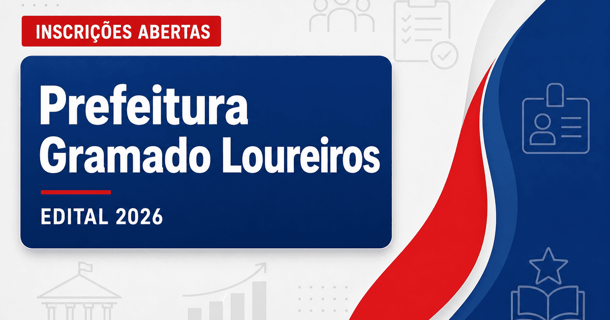 Prefeitura de Gramado dos Loureiros - RS abre processo seletivo para Auditor Fiscal Municipal - Prefeitura de Gramado dos Loureiros
