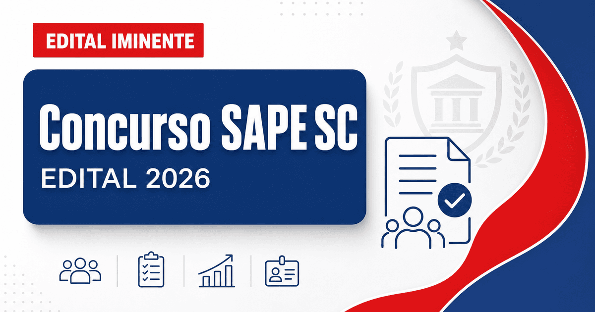 Concurso SAPE SC: banca orgnanizadora é definida para novo edital - SAPE