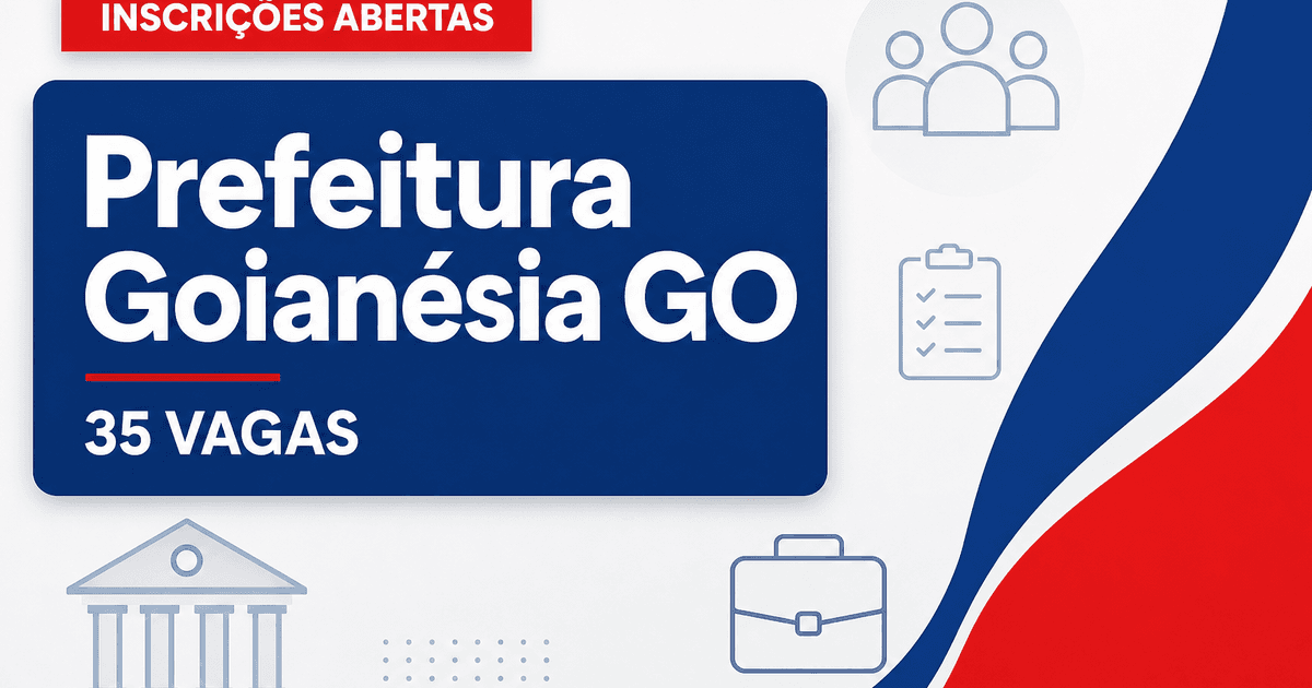 Prefeitura de Goianésia: Prefeitura de Goianésia - GO abre seleção com vagas para Auxiliar de Serviços Gerais e Pedreiro - Prefeitura de Goianésia