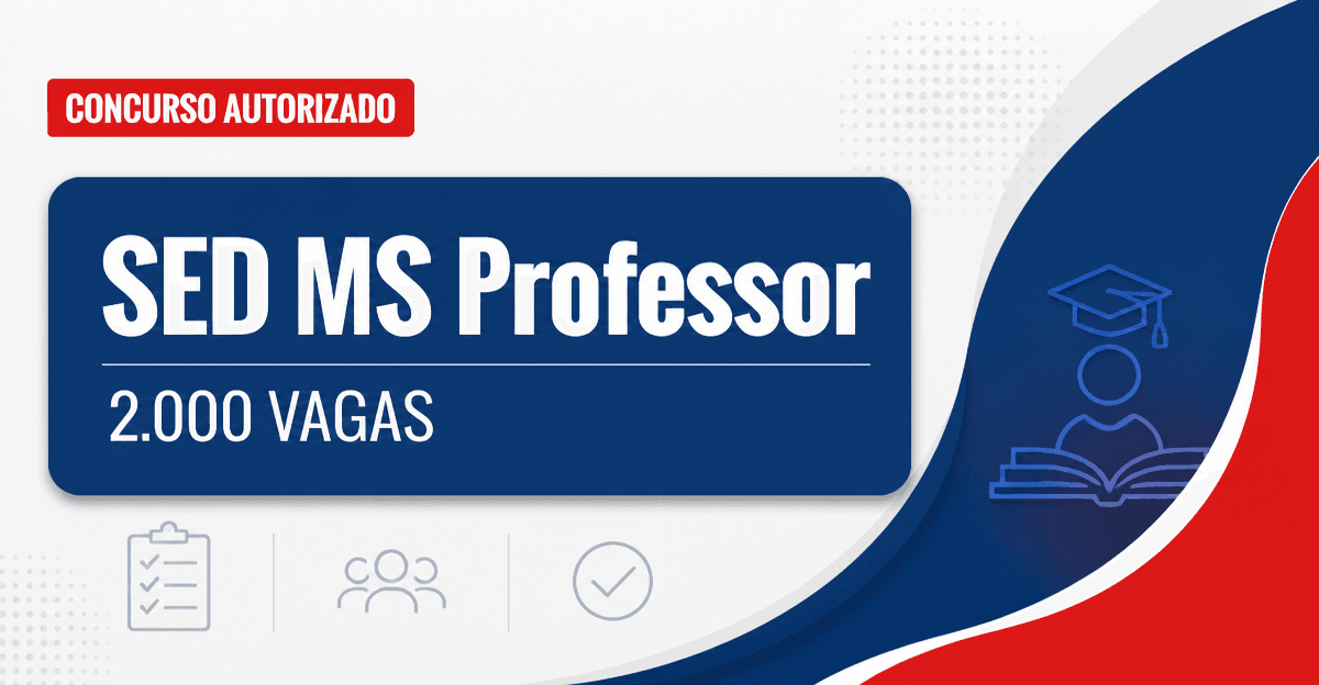 Concurso SED MS é autorizado com 2 mil vagas para professores - Secretaria de Estado de Educação de Mato Grosso do Sul