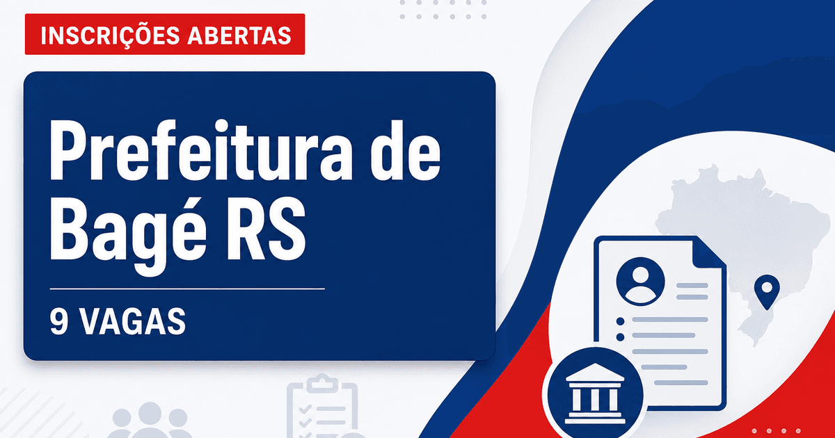 Prefeitura de Bagé RS abre processo seletivo com 9 vagas para pedreiro, pintor e soldador - Prefeitura de Bagé
