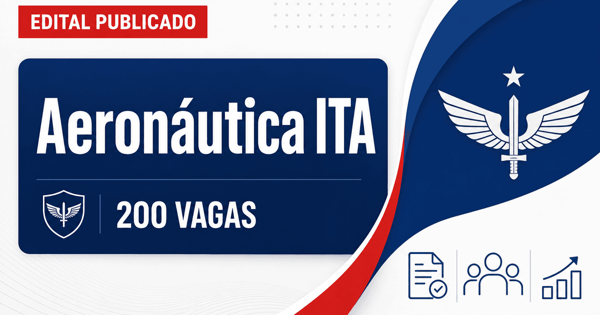 Concurso da Aeronáutica tem edital publicado com 200 vagas para o ITA - da Aeronáutica tem edital publicado com 200 vagasra o ITA