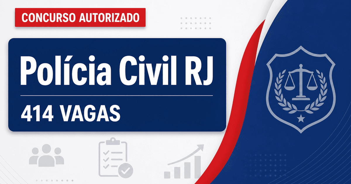 Concurso PC RJ: banca em fase final e 414 vagas autorizadas - Polícia Civil