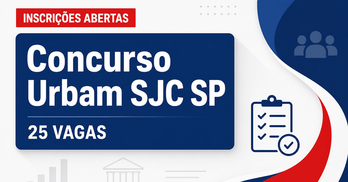 Concurso da Urbam de São José dos Campos (SP) reabre inscrições para 25 vagas sem exigência de escolaridade - Urbam