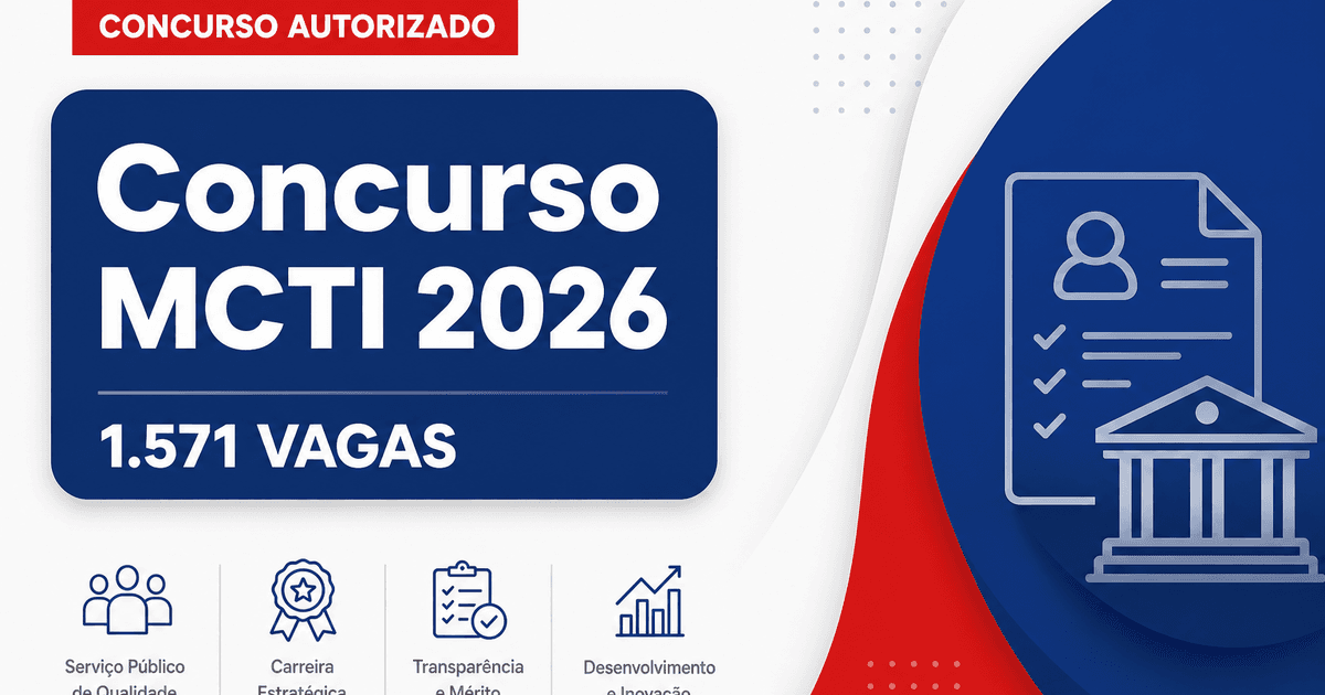 Concurso MCTI é solicitado com 1.571 vagas; veja detalhes! - MCTI é solicitado com 1.571 vagas; veja detalhes!