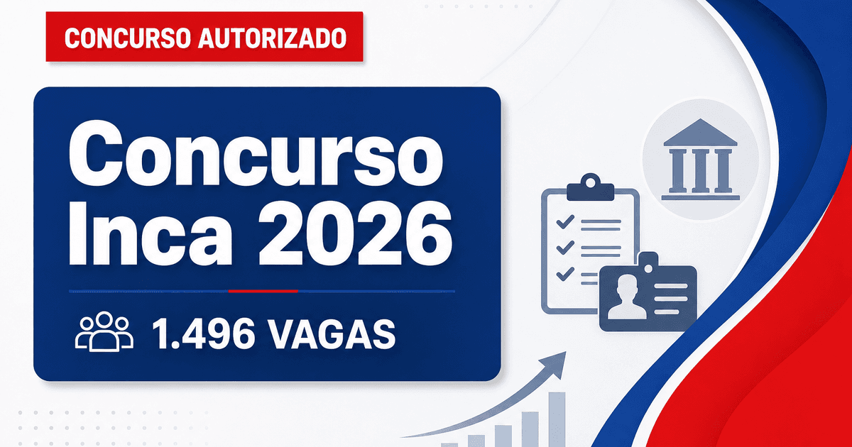 Concurso Inca: novo edital é solicitado com 1.496 vagas - Inca: novo edital é solicitado com 1.496 vagas