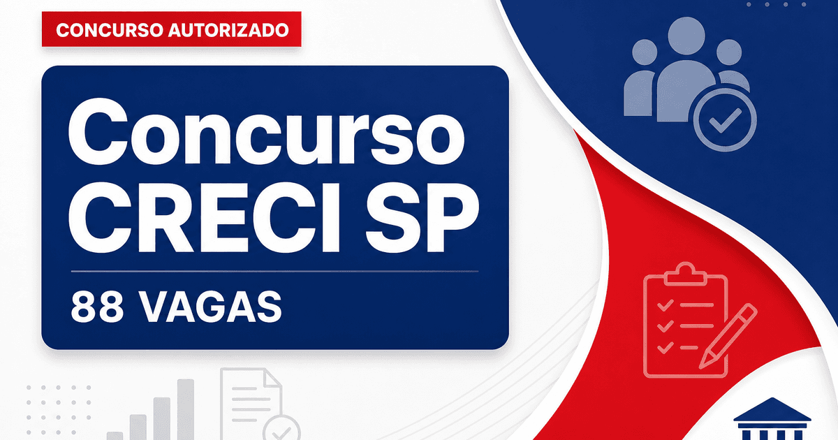 Concurso CRECI SP: definida banca para 88 vagas e cadastros de niveis médio e superior - CRECI SP
