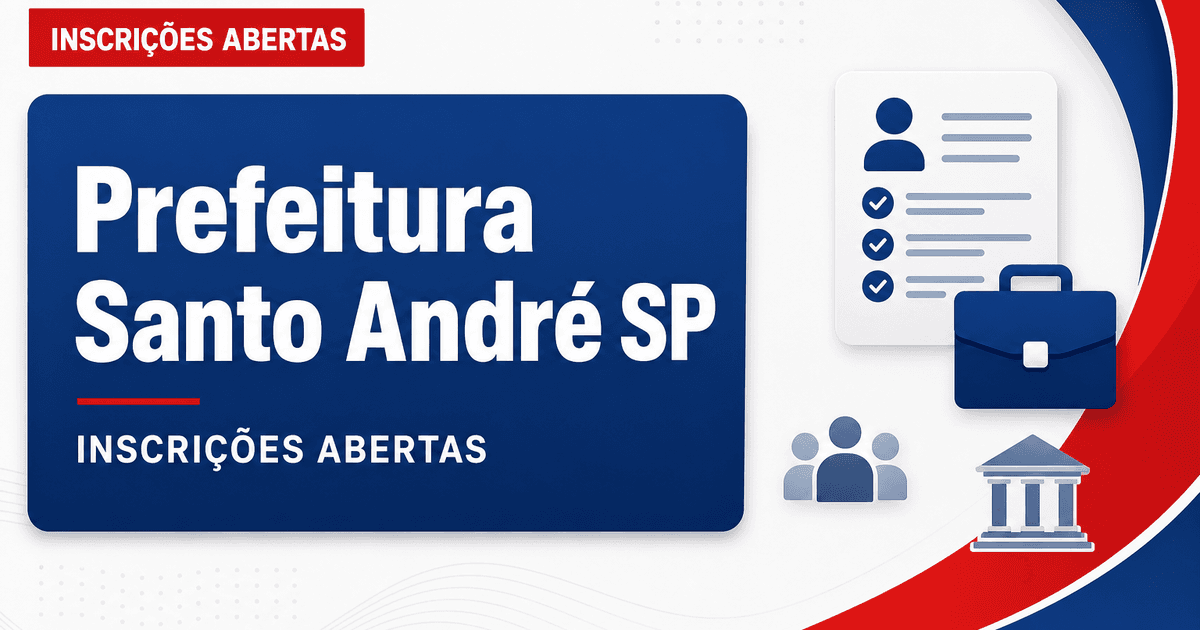 Concurso em Santo André (SP) abre inscrições para cargo de nível médio - Prefeitura de Santo André