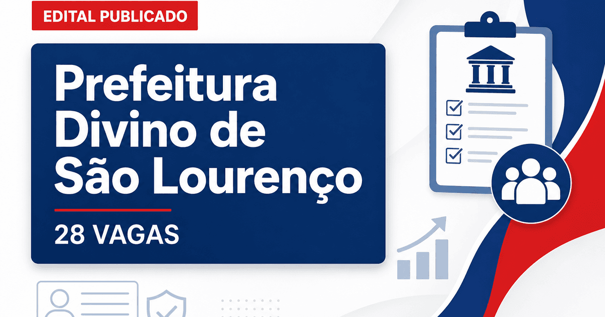 Concurso Prefeitura de Divino de São Lourenço ES abre 28 vagas no magistério - Prefeitura de Divino de São Lourenço